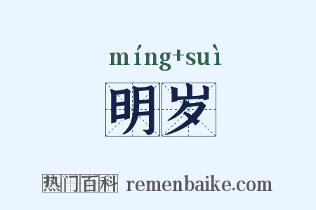 明岁是什么意思的图片